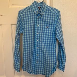 Gingham Mens XS Vineyard Vines Slim Fit Tucker button down shirt.